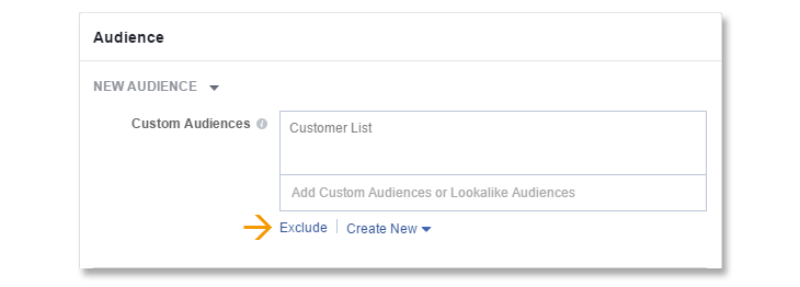 exclude audiance - Facebook Business Manager